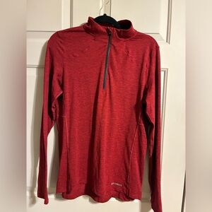 Women's Red Half-Zip Sweatshirt